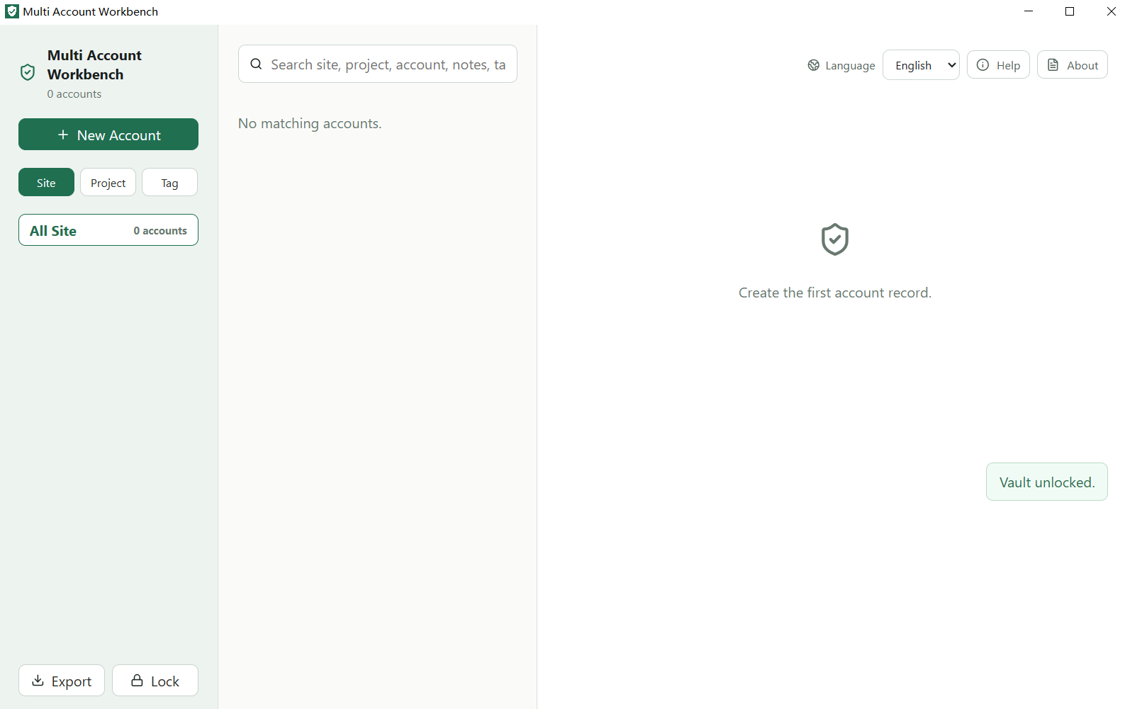 Multi Account Workbench Screenshot